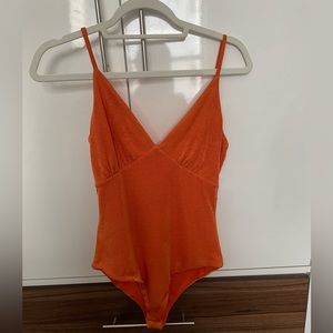 Princess Polly orange tank top bodysuit. Size 4